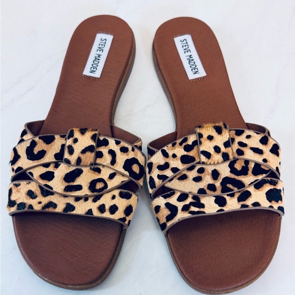VIVIEN LEOPARD – Steve Madden Leopard Print Sandals Slides - Picture 6 of 6